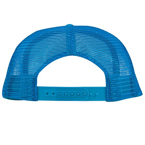 OTTO Neon Polyester Foam Front 5 Panel High Crown Mesh Back Trucker Hat - color: N. Blue