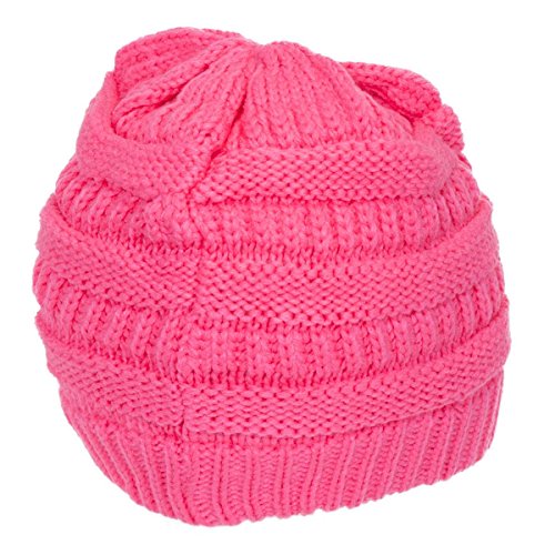 Gravity Threads Knit Soft Stretch Beanie Cap - color: Candy Pink