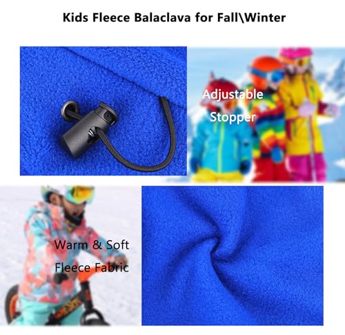 Kids Winter Hats Balaclavas Headwear Fleece Beanie Trooper Cute and Plush Warm Hat for Boys Girls 3-10T - color: Winter Warm Black