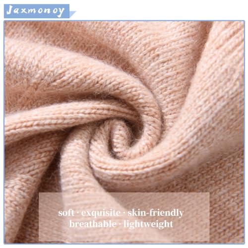 jaxmonoy Slouchy Knit Beanies Winter Hats for Women Men Soft Warm Reversible Slouch Cuffed Skull Knitted Beanie Cap - color: Mixed Pink