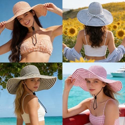 Sun Hat for Men Women UV Protection Wide Brim Fishing Hats Breathable UPF 50+ Boonie Bucket Hats Beach Safari Hiking Garden - color: Beige/Purple