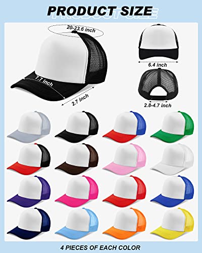 Didaey Sublimation Trucker Hat Bulk, Blank Mesh Baseball Caps