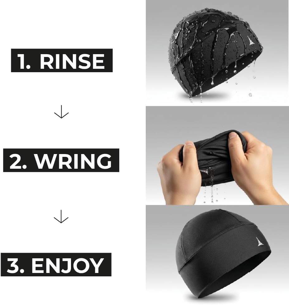 Helmet Liner Sweat Wicking Skull Cap Beanie. Ultimate Performance Moisture Wicking. Fits Under Helmets - color: White, size: One Size