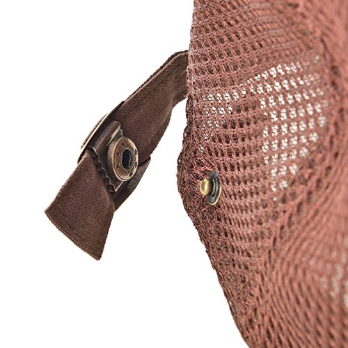 VOBOOM Men Mesh Newsboy Flat Cap Ivy Cabbie Newsboy Cap - color: Coffee