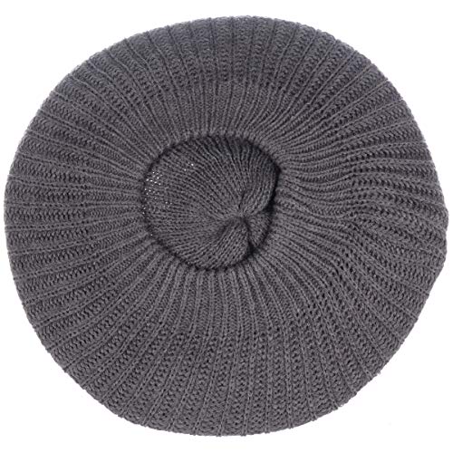 an Fall Winter Knit Beanie Beret Hat for Women Soft Knit Lining Many Styles - color: Midgrey