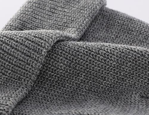 Connectyle Classic Double Layer Knit Beanie Hat Warm Thick Acrylic Winter Hats Daily Cuffed Beanies Watch Hat for Men Women - color: Light Gray