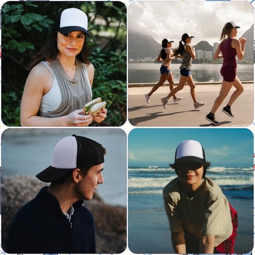 Sublimation Blank Trucker Hats, Foam Mesh Caps Embroidery Sublimation - color: Black