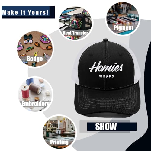 ZH 12 Pack Mesh Trucker Hats, Bulk Baseball Caps for Men and Women, Trucker Cap Wholesale - color: Black-white