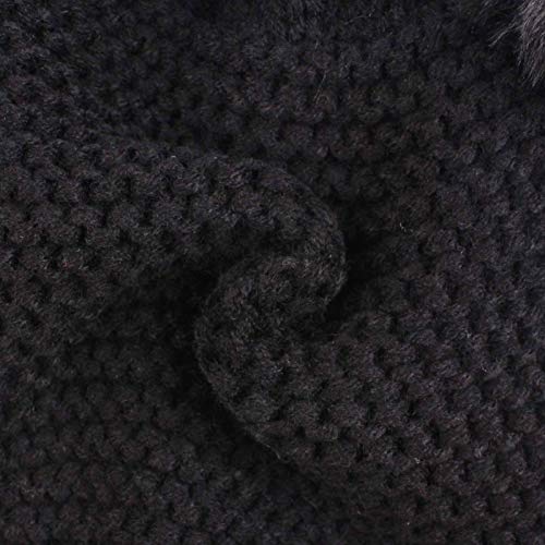 Duoyeree Baby Winter Hat Scarf Glove Beanie Set Fleece Lined Set 0-3T - color: Black