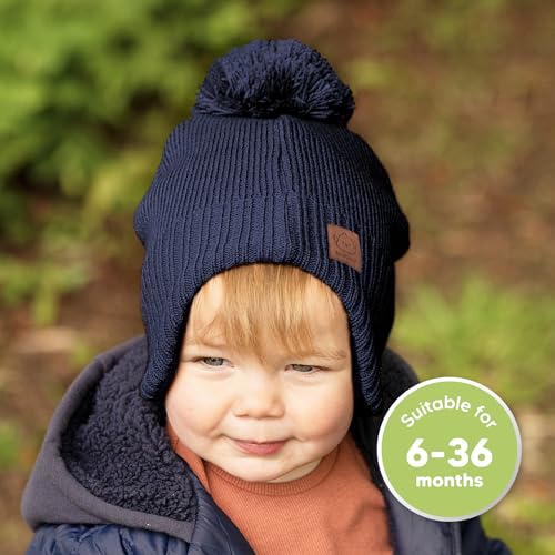 KeaBabies Baby Beanies, Winter Baby Hats for Boys, Girls (Navy, 6-36M) - color: Navy