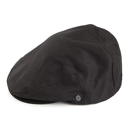 Lightweight Classic Cotton Ivy/Newsboy/Paperboy/Flat Cap Hat with Fixed Sizing and Satin Lining - color: Black, size: XX-Large