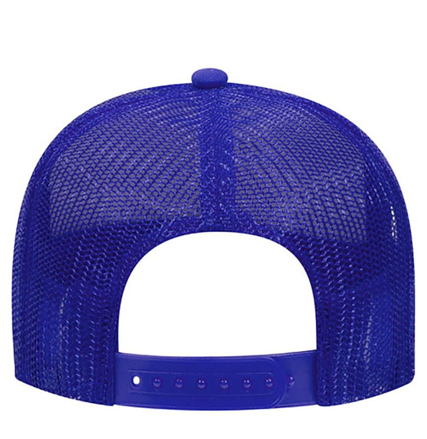 Otto Cap 5-Panel Mid Profile Mesh Back Trucker Hat, OS - color: Royal
