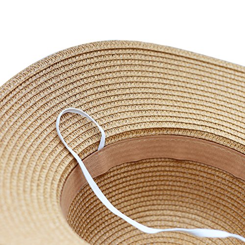 The Hat Depot Womens Floppy Summer Sun Beach Wide Brim Straw Hat - color: Fh11
