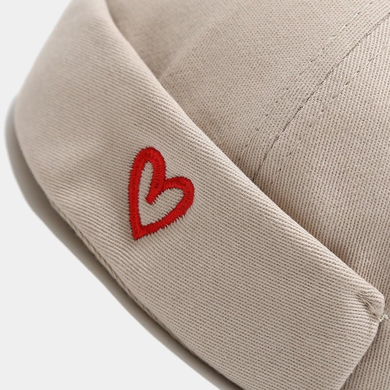Brimless Docker Cap with Mountain Embroidery - color: Ax-green