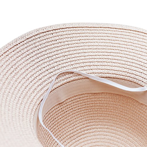 The Hat Depot Womens Floppy Summer Sun Beach Wide Brim Straw Hat - color: Fh12