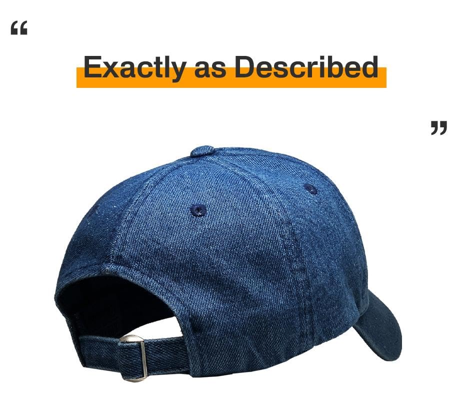 KBETHOS® Classic Washed Cotton Baseball Cap - color: Dark Denim