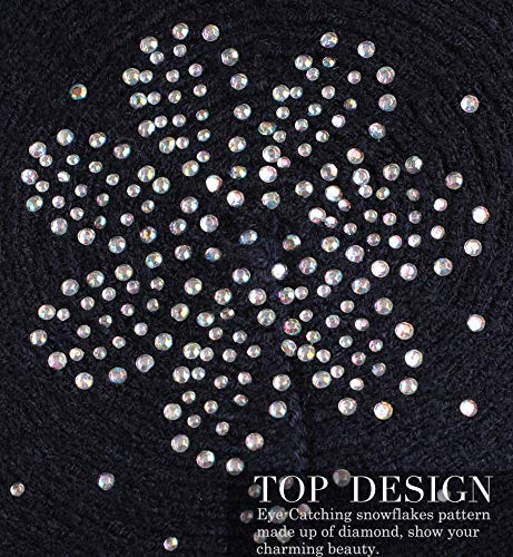 Sumolux Women Beret Hat French Wool Beret Beanie Cap Classic Solid Color - color: Navy Blue, size: One Size