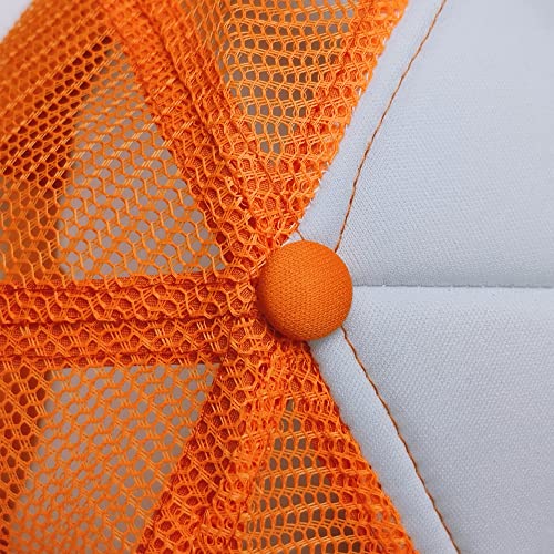 12 Pack Sublimation Hats for Men Blank Trucker Hats Bulk Snapback Mesh Women Baseball Caps DIY Custom 18 Colors - color: Orange White