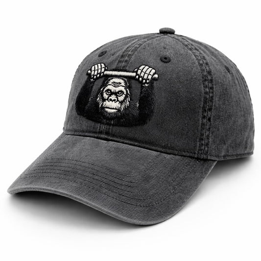 WOAIDY Embroidered Baseball Cap for Men & Women - color: Peeking Gorilla