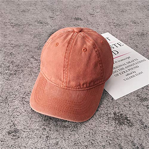 Glamorstar Classic Unisex Baseball Cap Adjustable Washed Dyed Cotton Ball Hat - color: Orange