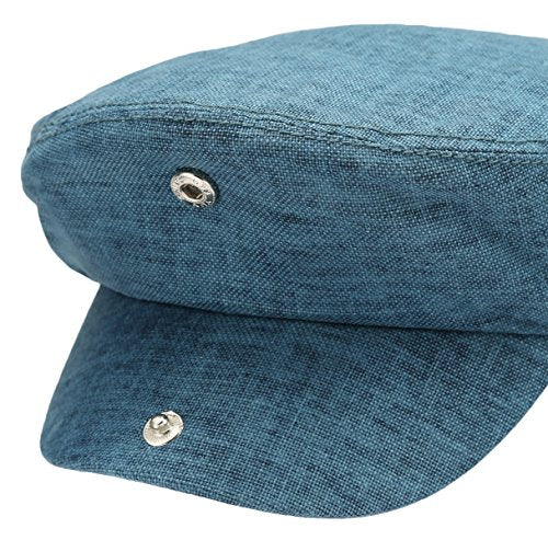 Men's Linen Flat Ivy Gatsby Summer Newsboy Hats - color: Blue, size: Large-X-Large
