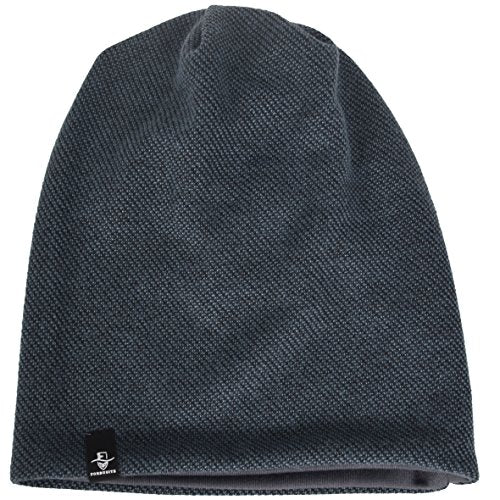 Mens Slouchy Beanie Oversize Knit Skull Cap Long Baggy Hat - color: 305grey