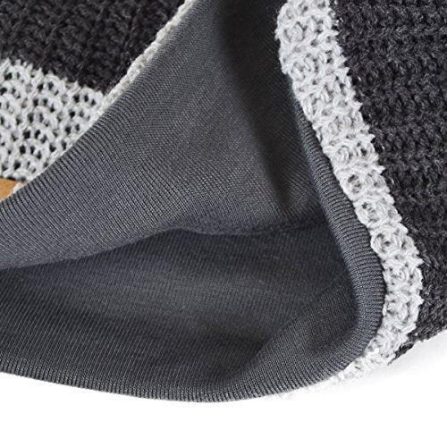 FORBUSITE Mens Slouchy Long Beanie Knit Cap for Summer Winter, Oversize - color: B09-gray, size: Large