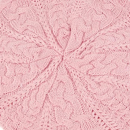 Nollia Soft Knit Solid Color Beanie, Chic, and Lightweight Crochet Knitted Style Beanie Hat for Women, One Size Slouchy Hat - color: Pink