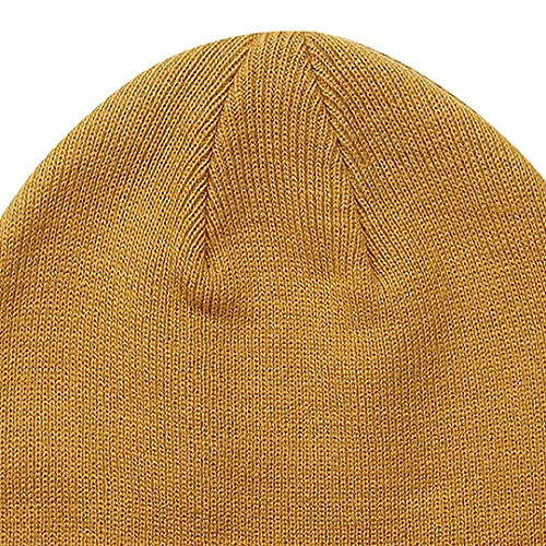 MaxNova Knit Beanie Hat with Smile Face for Men/Women - color: Camel Smile