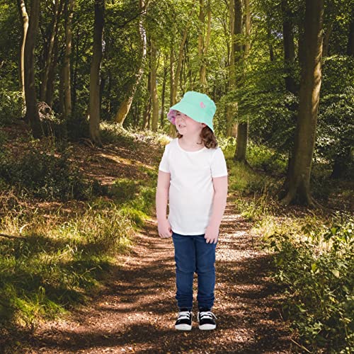 Kids Bucket Hat for Girls & Boys, Packable Fun & Cool Reversible Beach Sun Teen Toddler Bucket Hat - Ages 3-14 Years - color: Mint/Tie Dye, size: 7-14 Years