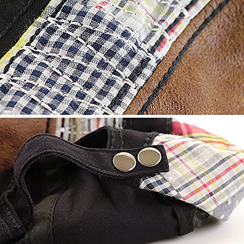 2 Pack Men's Plaid Cotton Flat Newsboy Ivy Cabbie Golf Gatsby Cap Hat - color: 648bb