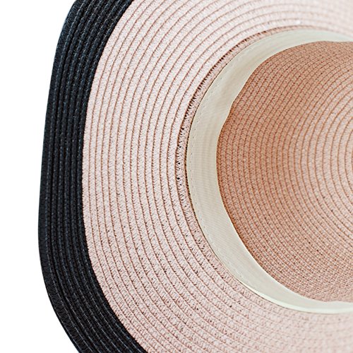 The Hat Depot Womens Floppy Summer Sun Beach Wide Brim Straw Hat - color: Fh6