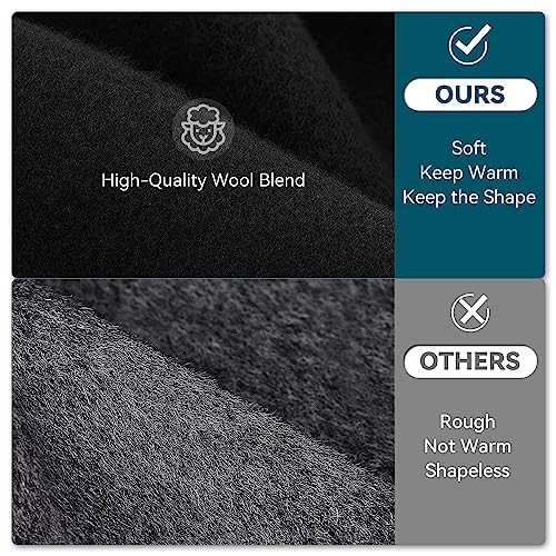 POUDAY Newsboy Cap for Men - Irish Newsies Cabbie Hat - Flat Winter Hat - color: Blackb, size: X-Large