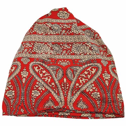 XYIYI Womens Chemo Headwear Hats Cotton Slouchy Beanie Cap Scarf - color: 2pcs Black Red