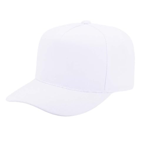 5-Panel Baseball Cap for Workouts, Hiking, Outdoor Sports, Customizable DIY Design, All-Season Comfort Fit, Adjustable - color: White