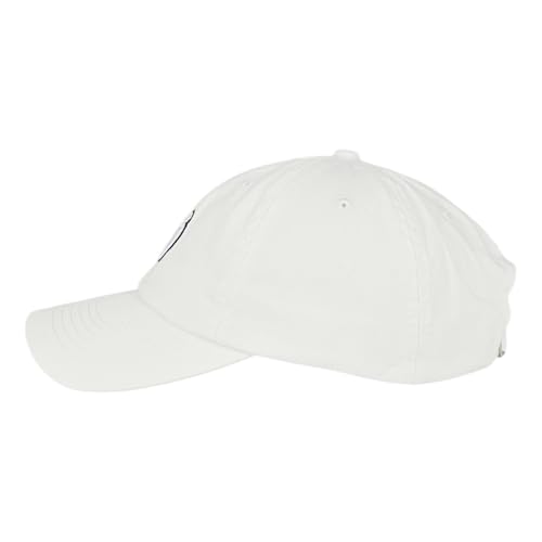 E BY ELIDAN NY Apple Dad Hat, New York Baseball Cap for Women Men - color: White With Navy Apple