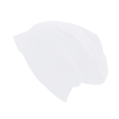 UTTPLL Unisex Baggy Cotton Beanies Lightweight Hip-Hop Soft Slouchy Stretch Beanie Hat Chemo Caps for Men Women - color: White