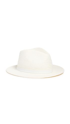 rag & bone Women's Packable Straw Fedora Hat - size: Medium-Large