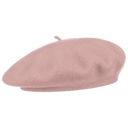 Women's Beret Cashmere Wool French Hat Made in EU Women Autumn Winter - color: Rose, size: 6 7/8
