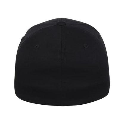 Lids Blank All Star Classic Structured Stretch Fitted Baseball Cap – Curved Bill Hat for Men and Women - color: Black, size: Small-Medium
