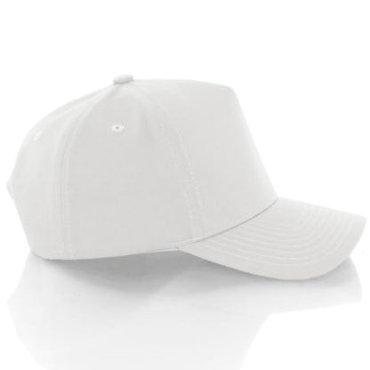 Daxton Men Original Trucker Hat Cotton Twill with Adjustable Snapback 5 Panel A-Frame Cap - color: White