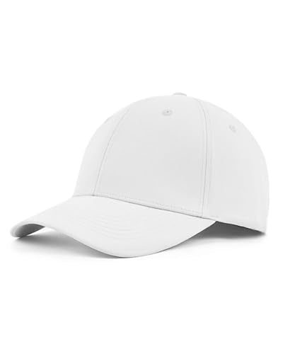 Zylioo XXL Fitted Hats for Men Big Heads, Closed Back Baseball Cap Cotton - color: White, size: X-Large-XX-Large