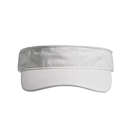Sun Visors Hats for Women Men Pub Golf Visor Summer Running Cotton Cap with Adjustable Strap White