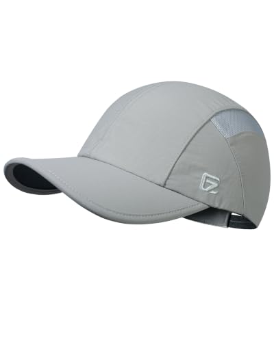 GADIEMKENSD UPF50+ Baseball Cap, Cooling Sweatband, Mesh Panels and Lining, Anti- Glare, Adjustable Fit - color: Light Grey, size: 6 3/4-7 1/2