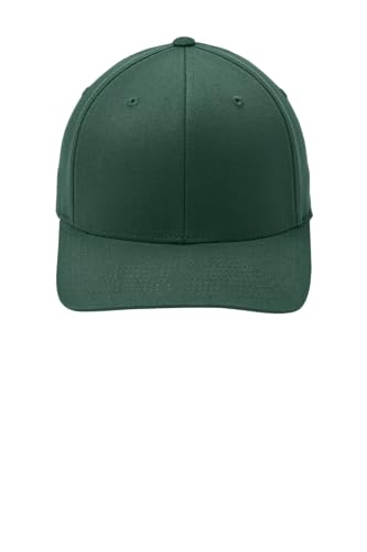 Port Authority Flexfit Cotton Twill Cap - color: Forest Green, size: Small-Medium