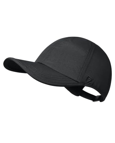 GADIEMKENSD Unstructured Hats UPF 50+ Lightweight Breathable Outdoor Cap for Men and Women - color: Black, size: 7 1/4-7 5/8