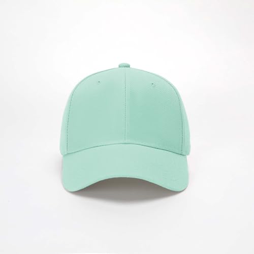 ZH Plain Adjustable Baseball Cap - Lot of 12 Unisex Blank Design Caps - color: Aqua Green