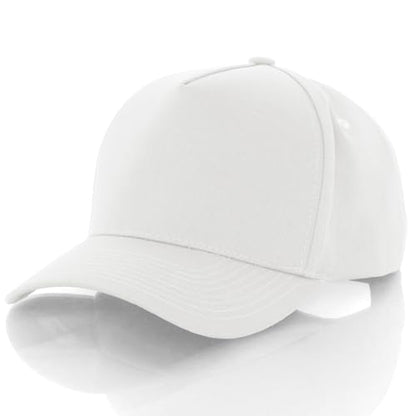 Daxton Men Original Trucker Hat Cotton Twill with Adjustable Snapback 5 Panel A-Frame Cap - color: White