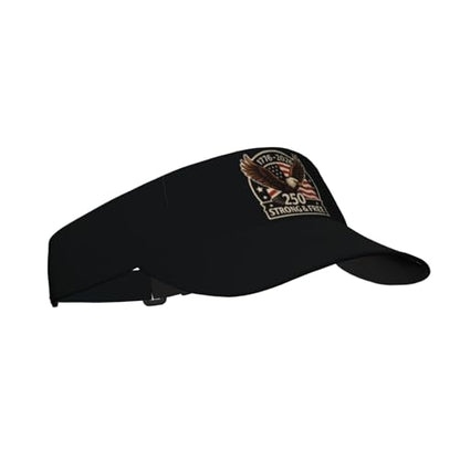 United States 250th Anniversary Hat America Patriotic Visor Caps for Women Men Adjustable Sun Hat - color: American Flag 1