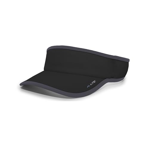 Pacific Headwear Unisex Adult Pacific Headwear Lite Allsport Active Visor - color: Black/Graphite